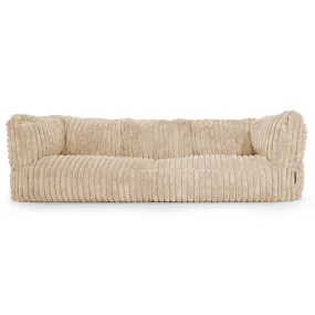 The 3 Seater Albert Sofa Bean Bag - Ultra Plush Cord Peach