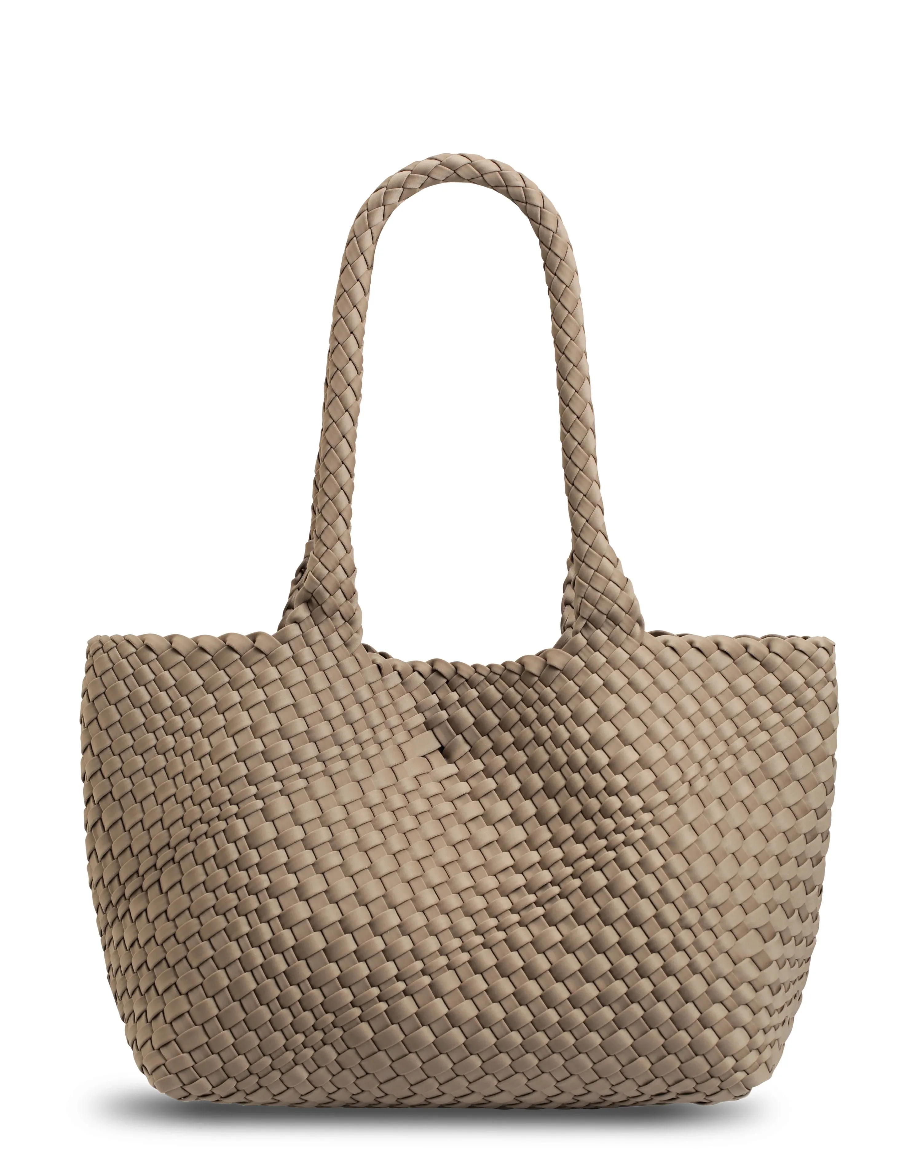 The Aubrey Bag (TAUPE) Woven Neoprene Tote Bag