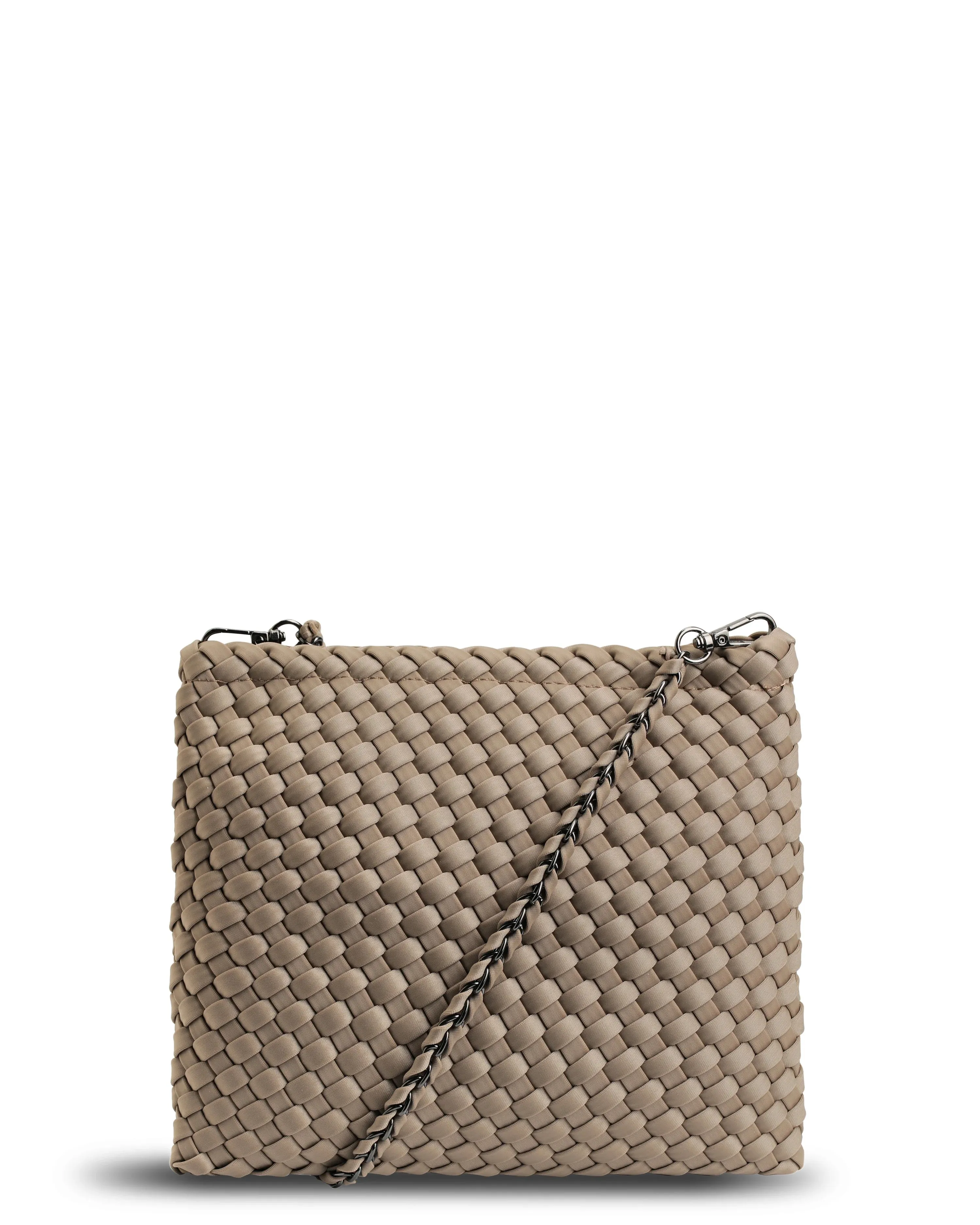 The Aubrey Bag (TAUPE) Woven Neoprene Tote Bag