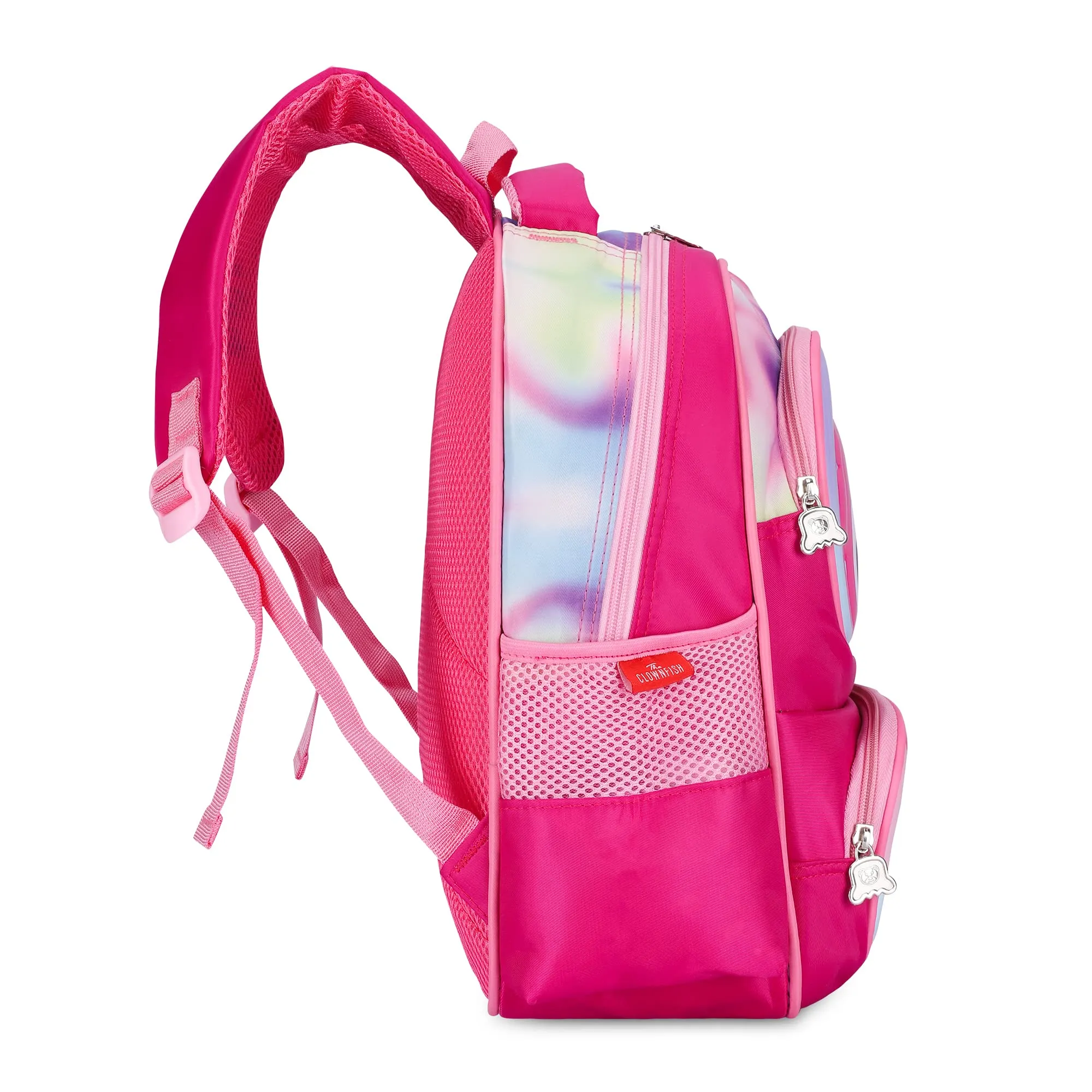 THE CLOWNFISH Little Champ Series Polyester 13.6 Litres Kids Backpack School Bag Daypack Sack Picnic Bag for Tiny Tots-Age Group 3-5 years (Blush Pink)