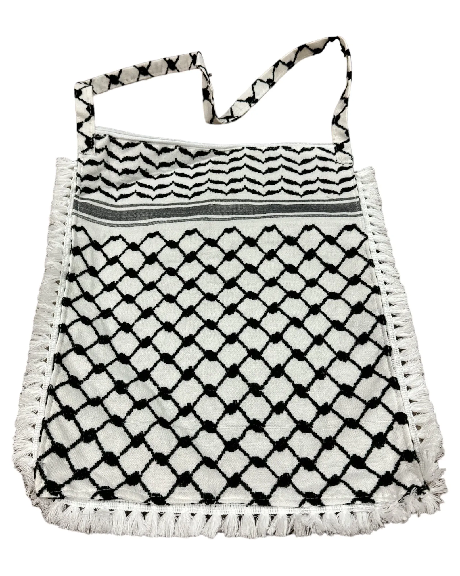 The Keffiyeh Handbag with Traditional Embroidery & Tarboosh 4 (HAND MADE)