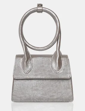 The Milan Metallic Silver Pu Crossbody Mini Bag