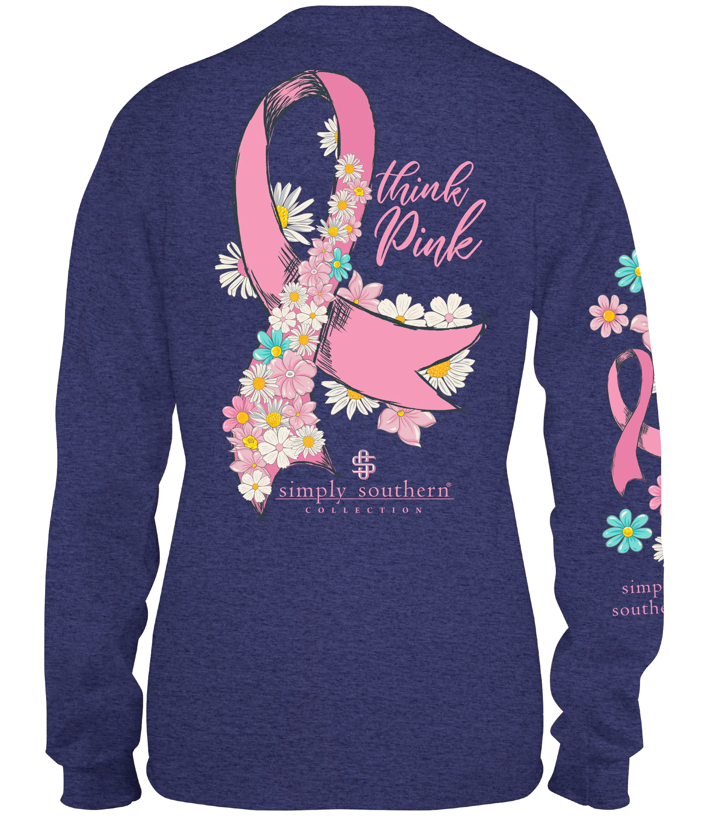 'Think Pink' Long Sleeve Tee by Simply Southern