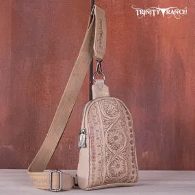 Trinity Ranch Floral Tooled Sling Bag