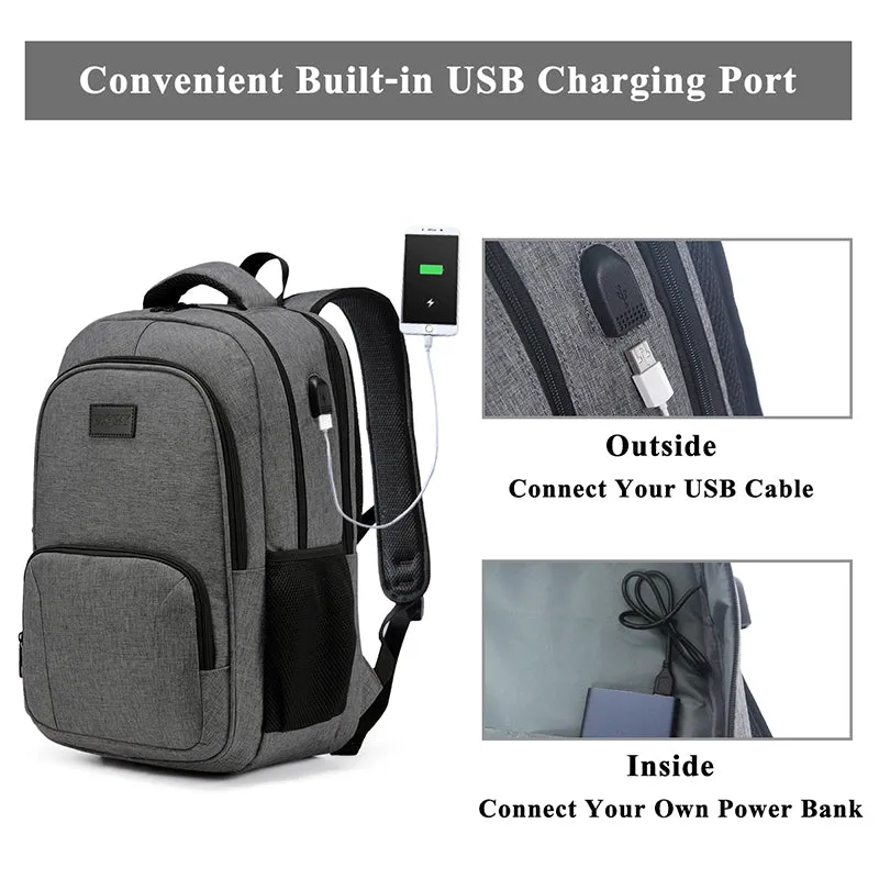 USB Port 15.6in Laptop Backpack