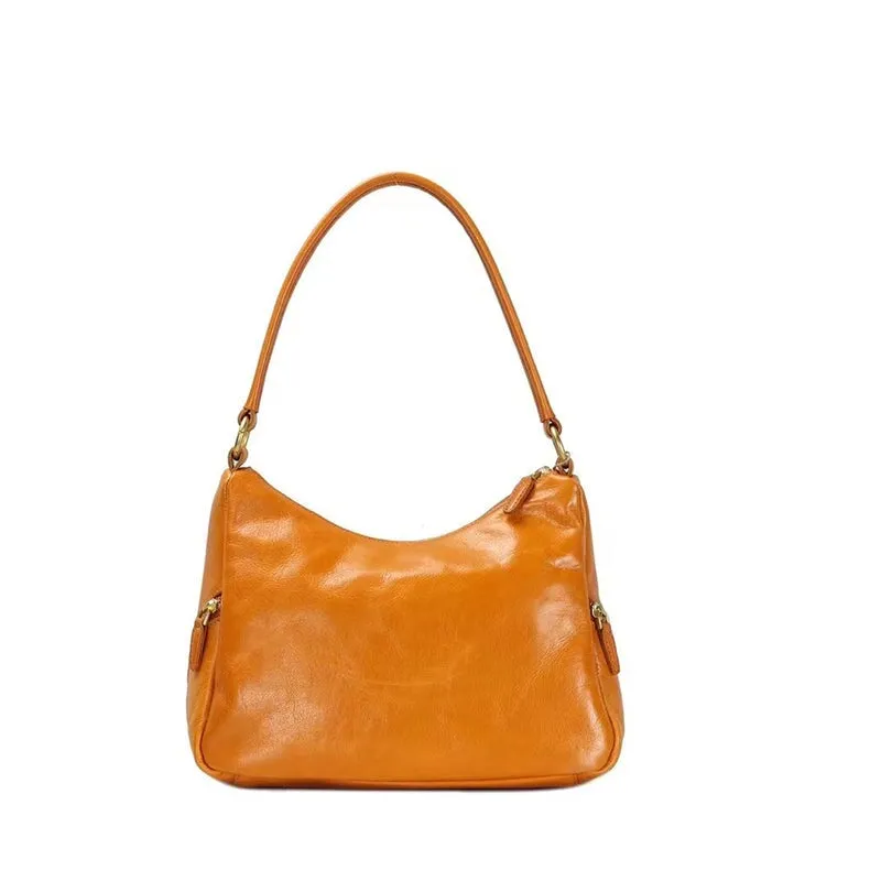 Vegetable Tanned Leather Vintage Design Crossbody Bag Ladies Shoulder Bag