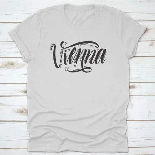 Vienna, Austria Capital City Typography Lettering Design, Hand Drawn