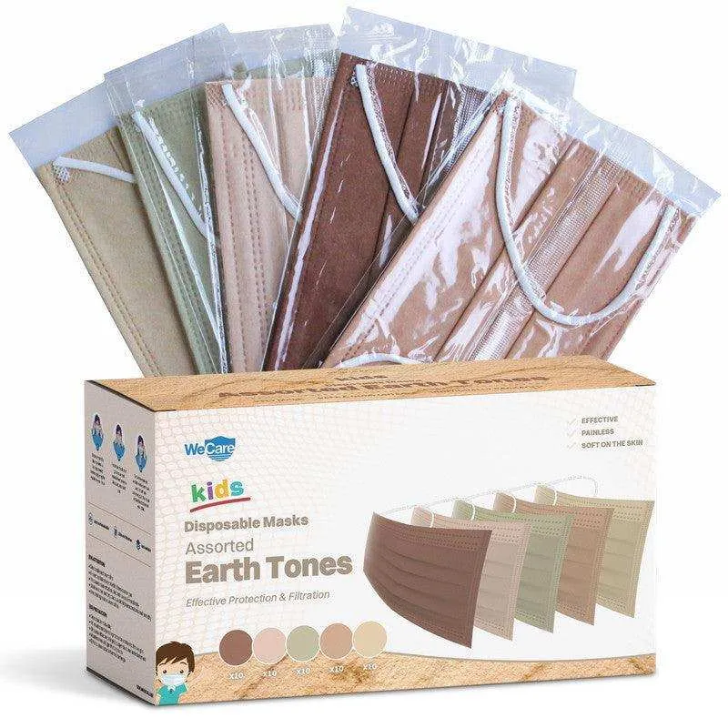 WeCare Kids Assorted Earth Tone Collection Masks