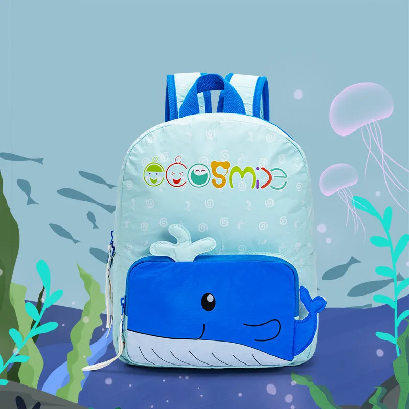 Whale Tyvek Paper Backpack for Kids Eco-Friendly