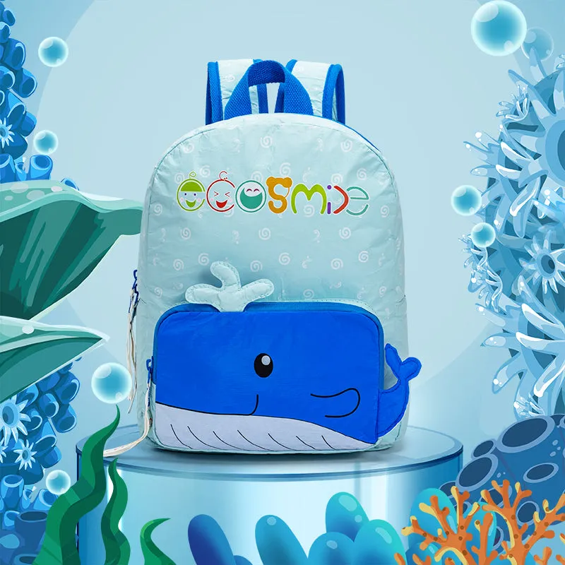 Whale Tyvek Paper Backpack for Kids Eco-Friendly