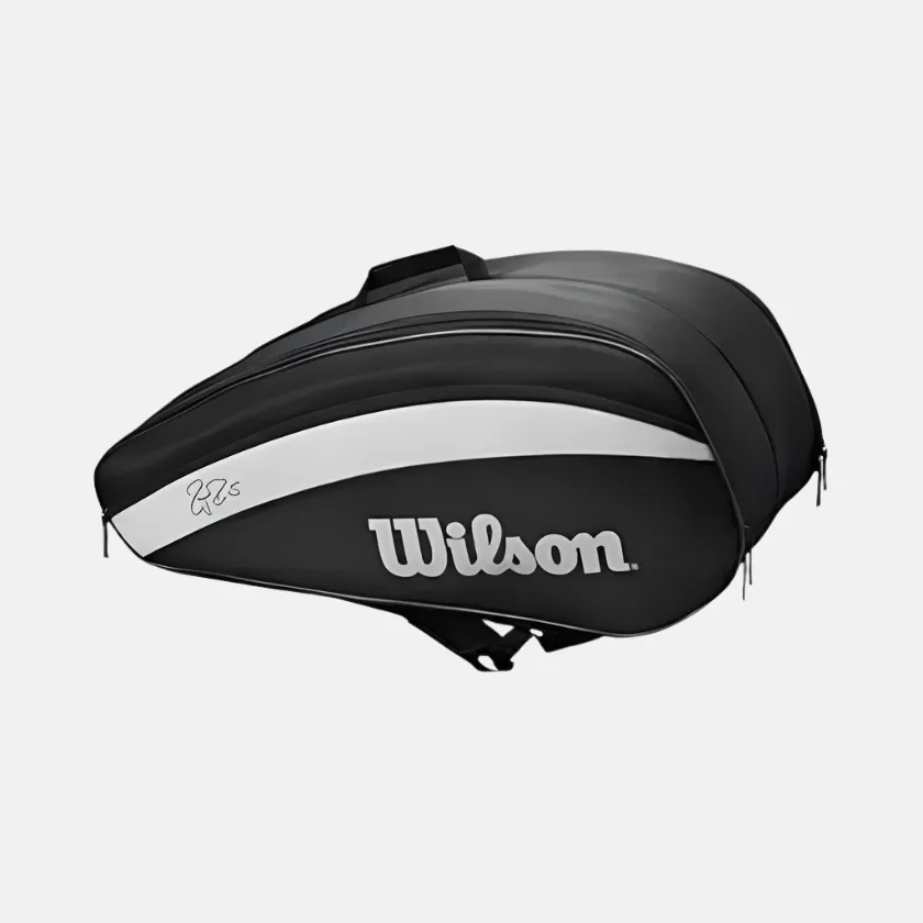 Wilson RF Team 12 PK Tennis Racquet Bag -Black/Grey