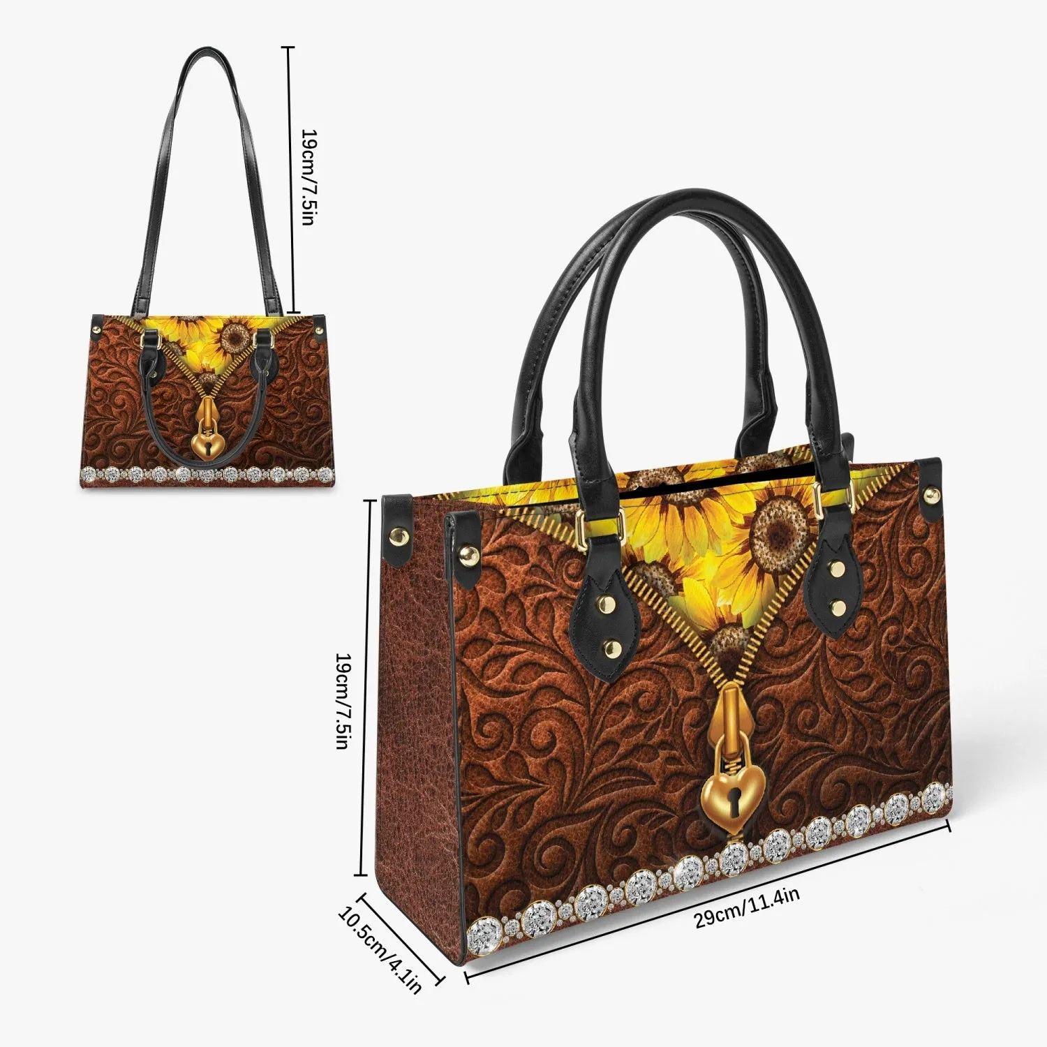 Women's Tote Bag - Long Strap - Sunflowers