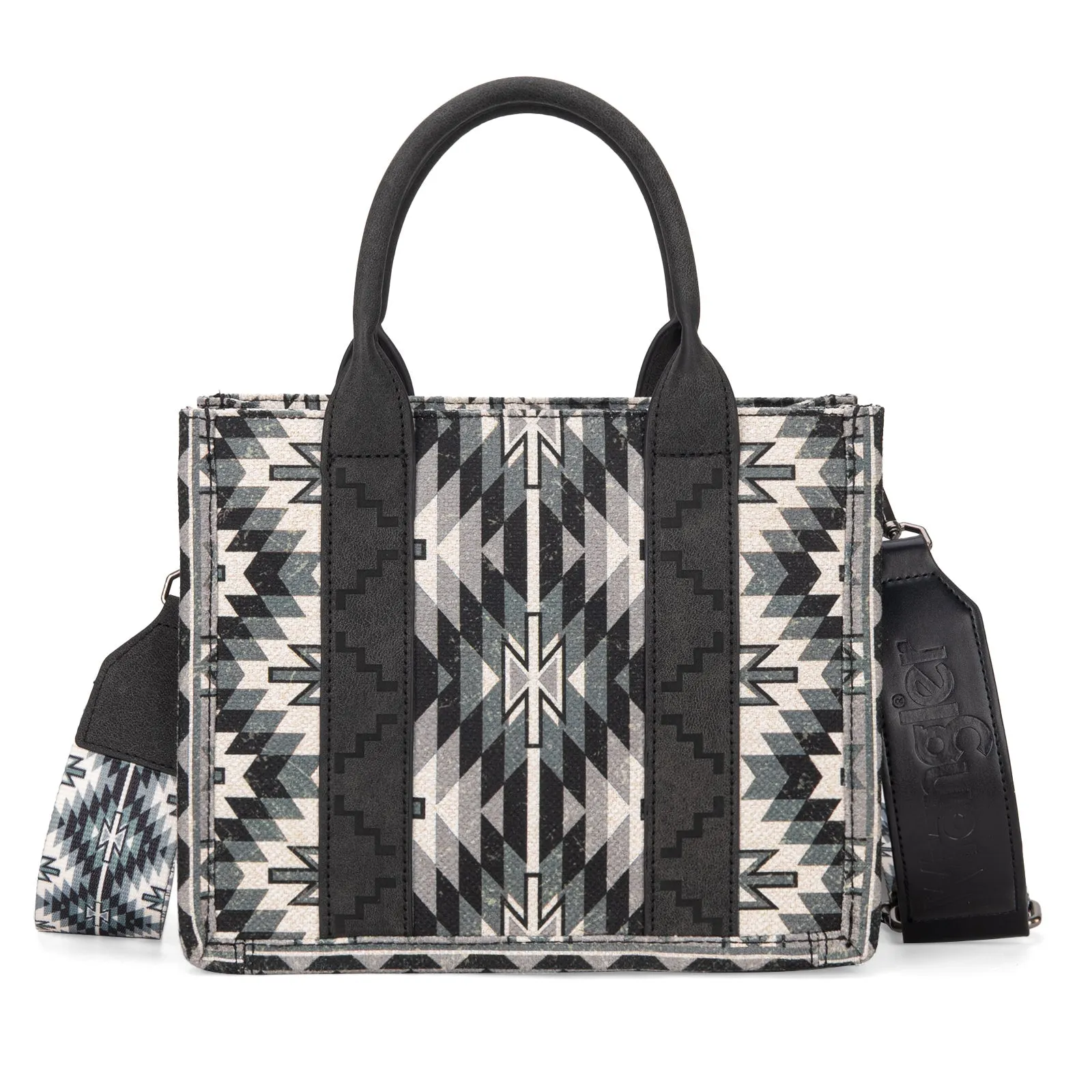 Wrangler Southwestern Art Print Crossbody Black