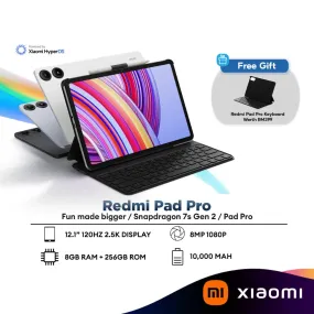 Xiaomi Redmi Pad Pro 12.1" 120Hz 2.5K display| 10000mAh large battery |Snapdragon® 7s Gen 2| 33W Fast charging