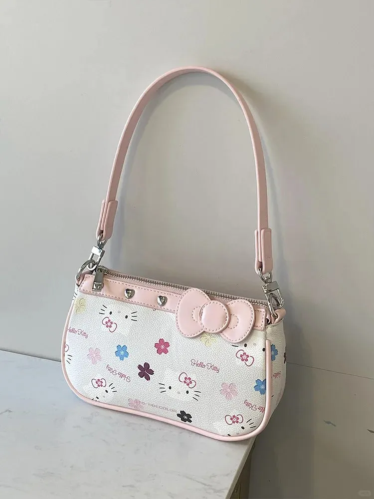 Y2K Sweet Flowers Kitty Handbag